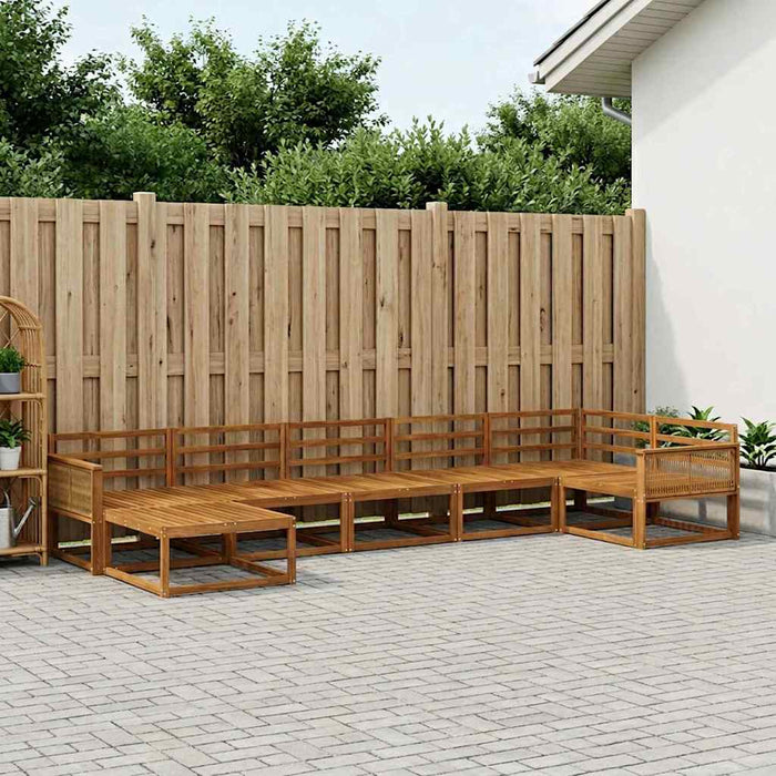 Set de canapele de exterior 7 pcs natural Lemn Solid de Acacia WALTI