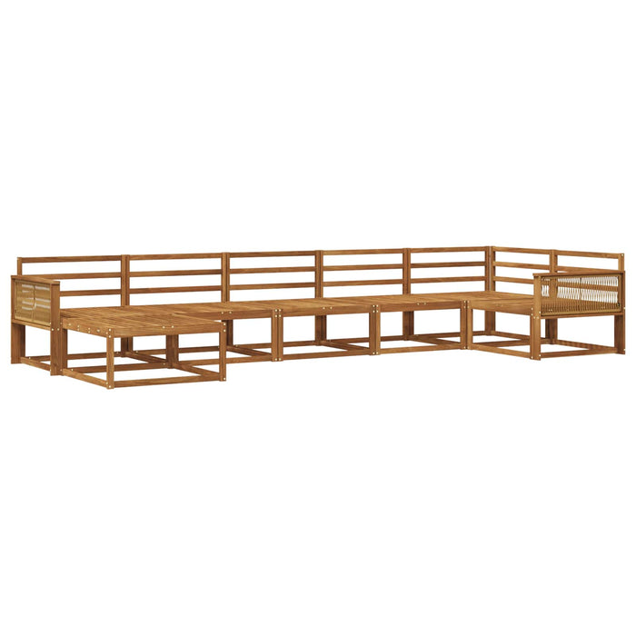 Set de canapele de exterior 7 pcs natural Lemn Solid de Acacia WALTI
