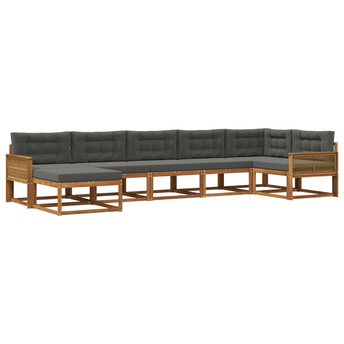 Set de canapele de exterior cu pernă 7 pcs Natural și Antracit WALTI