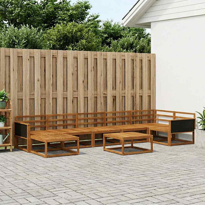Set de canapele de exterior 8 pcs natural Lemn Solid de Acacia WALTI