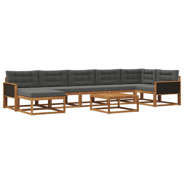 Set de canapele de exterior cu pernă 8 pcs Natural și Antracit WALTI