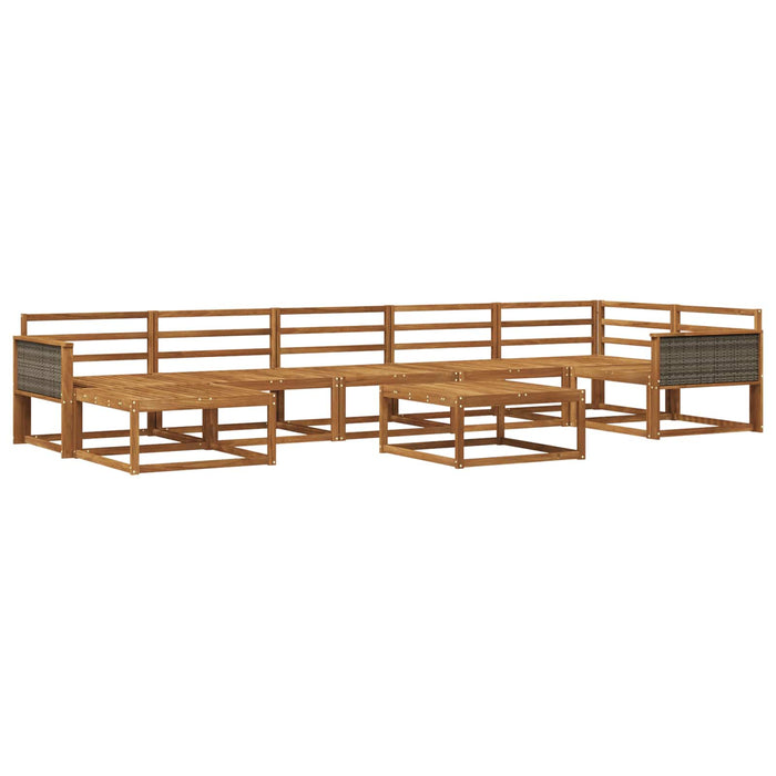 Set de canapele de exterior 8 pcs natural Lemn Solid de Acacia WALTI