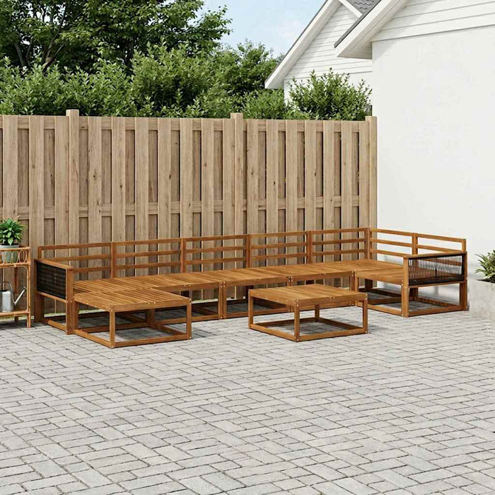 Set de canapele de exterior 8 pcs natural Lemn Solid de Acacia WALTI