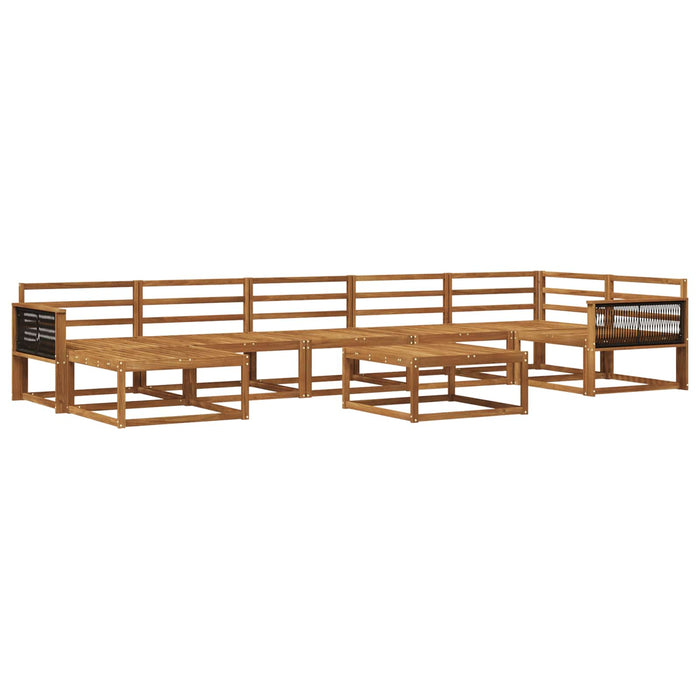 Set de canapele de exterior 8 pcs natural Lemn Solid de Acacia WALTI