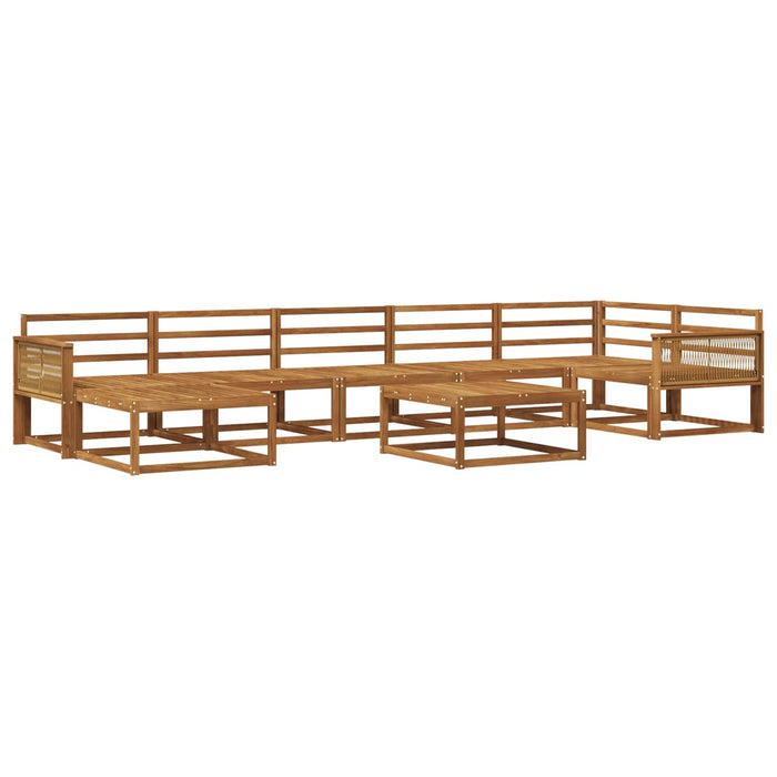 Set de canapele de exterior 8 pcs natural Lemn Solid de Acacia WALTI