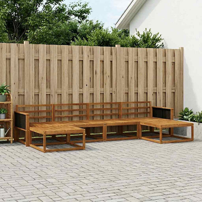 Set de canapele de exterior 6 pcs natural Lemn Solid de Acacia WALTI