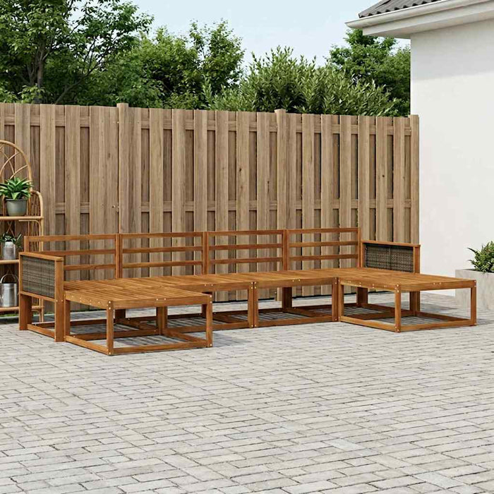 Set de canapele de exterior 6 pcs natural Lemn Solid de Acacia WALTI