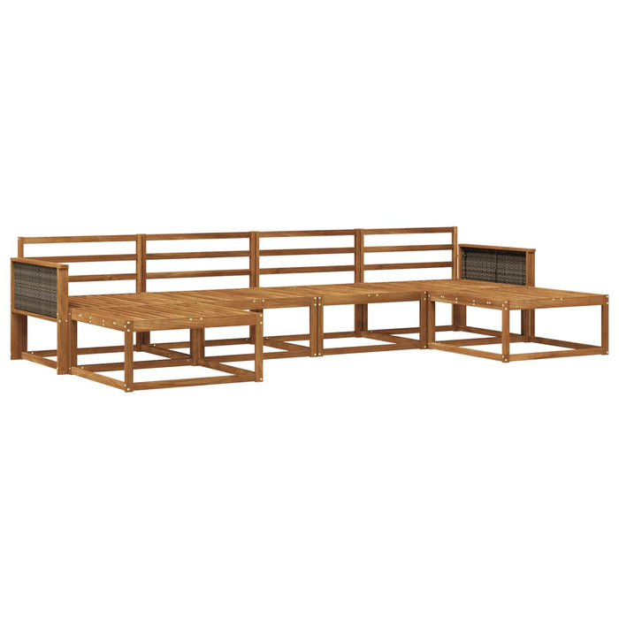 Set de canapele de exterior 6 pcs natural Lemn Solid de Acacia WALTI