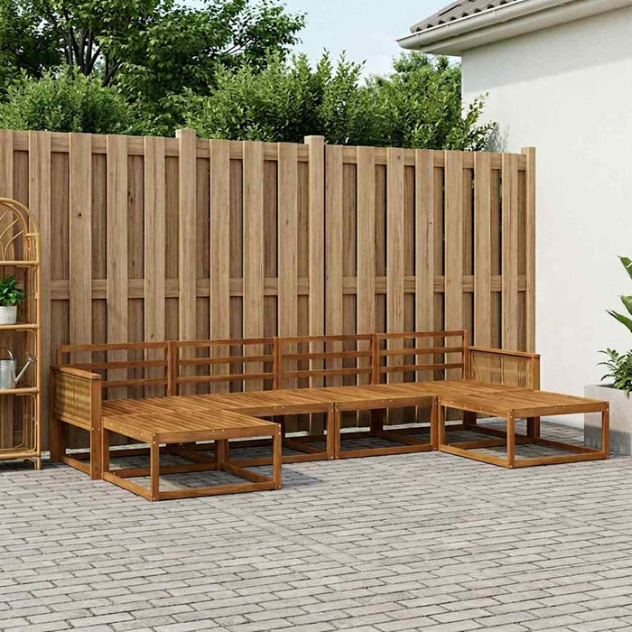 Set de canapele de exterior 6 pcs natural Lemn Solid de Acacia WALTI