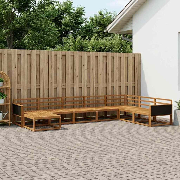 Set de canapele de exterior 8 pcs natural Lemn Solid de Acacia WALTI
