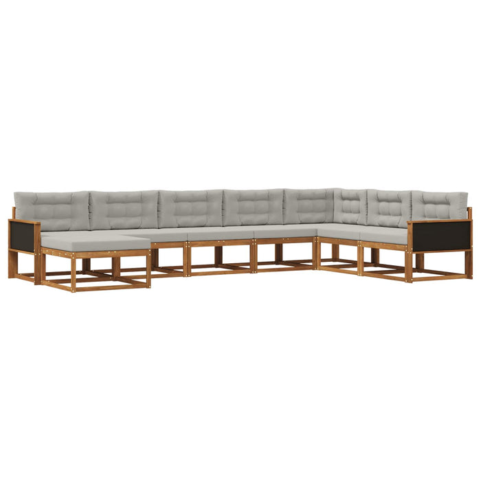 Set de canapele de exterior 8 pcs Natural și gri deschis WALTI