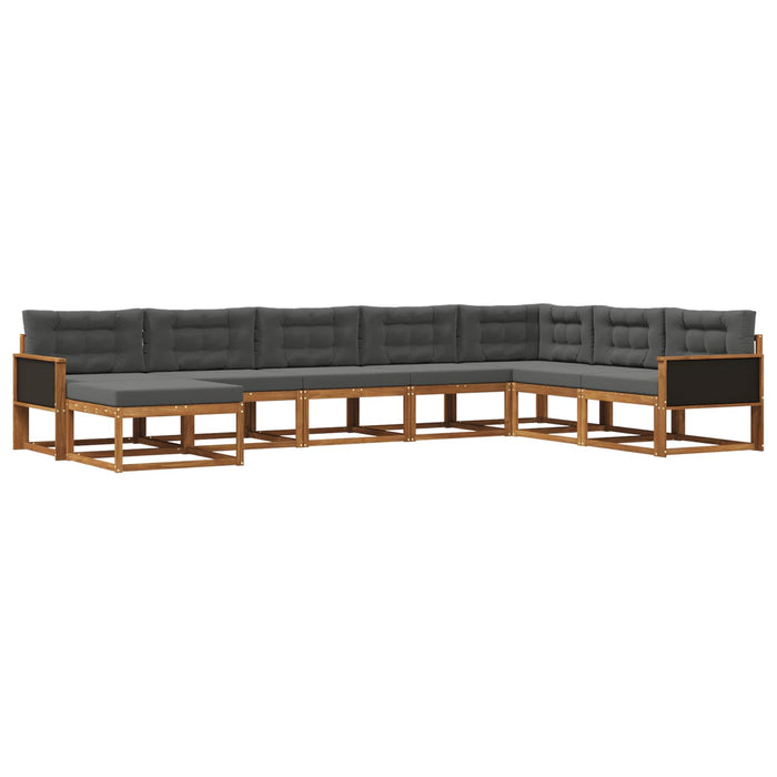 Set de canapele de exterior cu pernă 8 pcs Natural și Antracit WALTI
