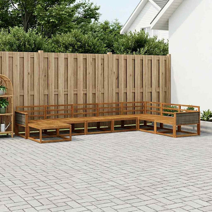 Set de canapele de exterior 8 pcs natural Lemn Solid de Acacia WALTI