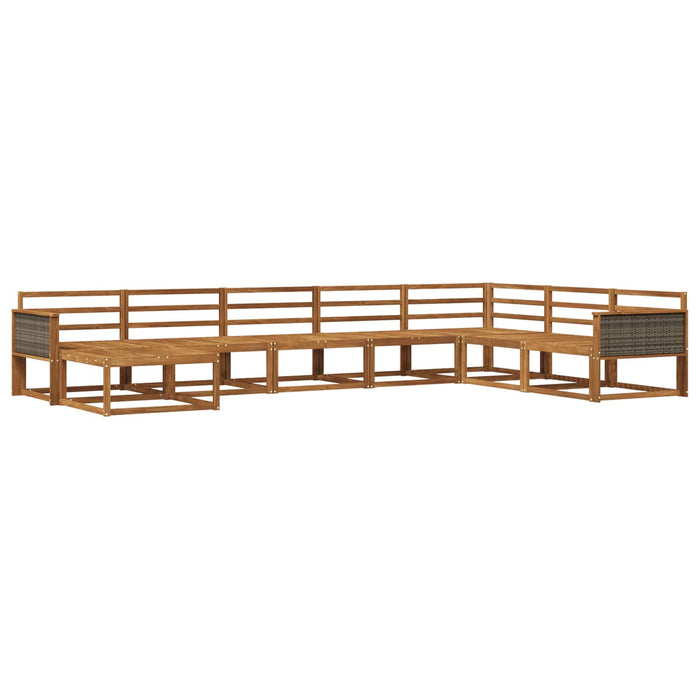 Set de canapele de exterior 8 pcs natural Lemn Solid de Acacia WALTI