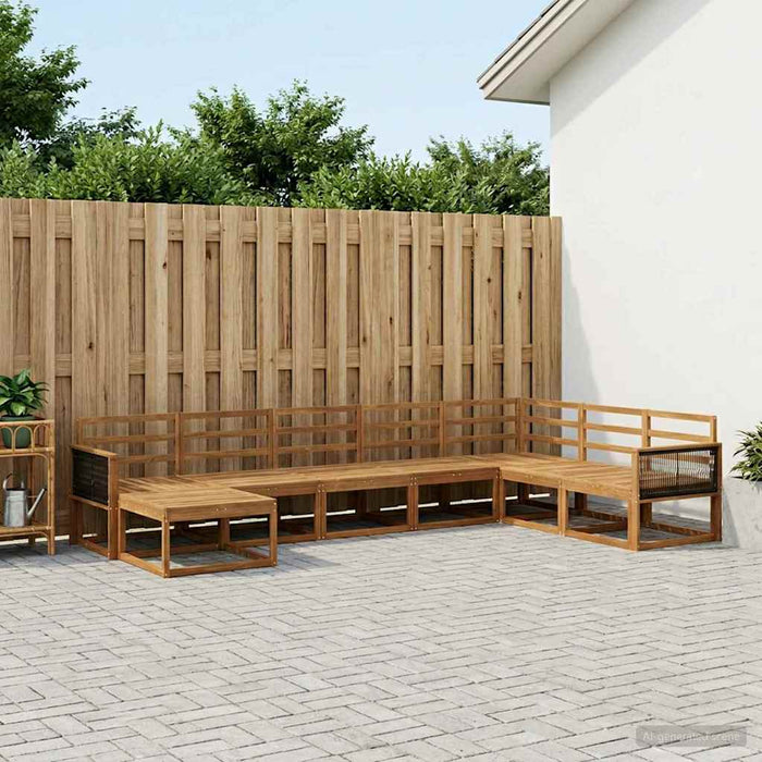 Set de canapele de exterior 8 pcs natural Lemn Solid de Acacia WALTI