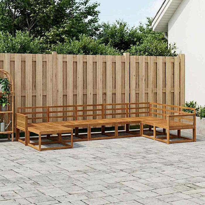 Set de canapele de exterior 8 pcs natural Lemn Solid de Acacia WALTI