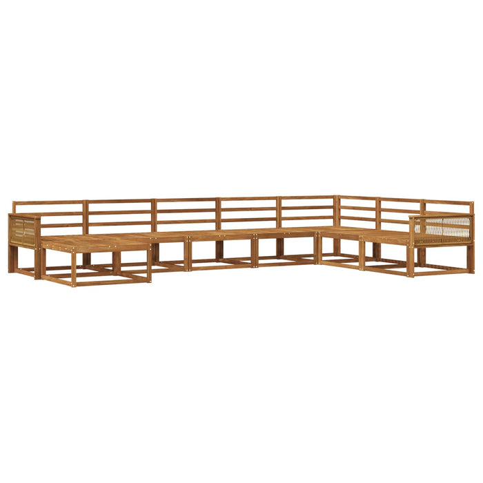 Set de canapele de exterior 8 pcs natural Lemn Solid de Acacia WALTI