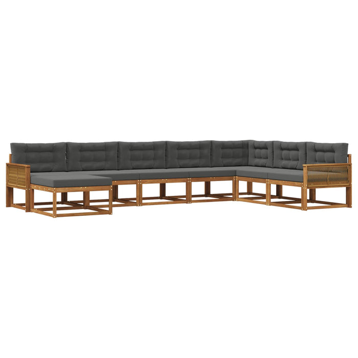 Set de canapele de exterior cu pernă 8 pcs Natural și Antracit WALTI