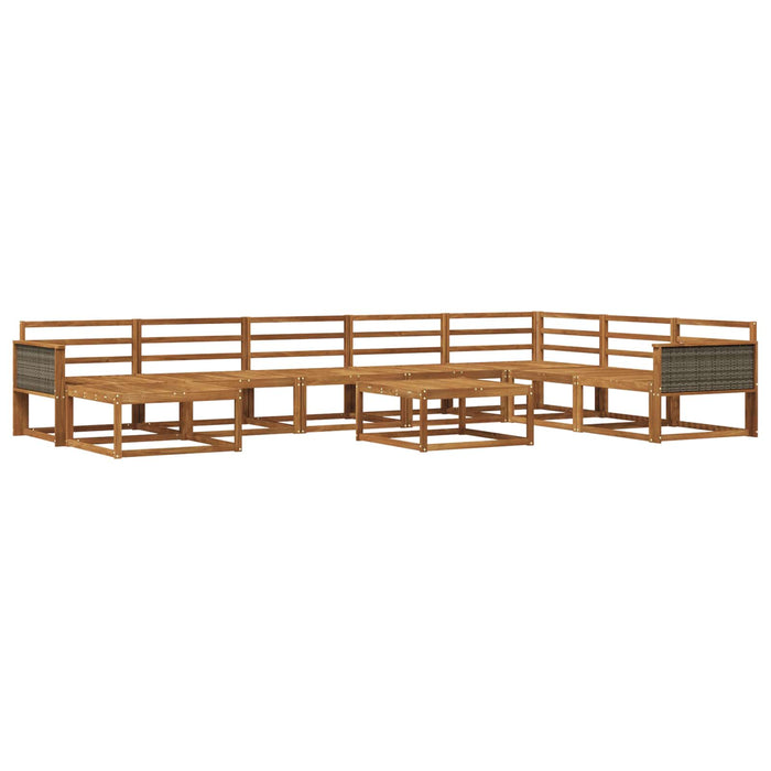 Set de canapele de exterior 9 pcs natural Lemn Solid de Acacia WALTI