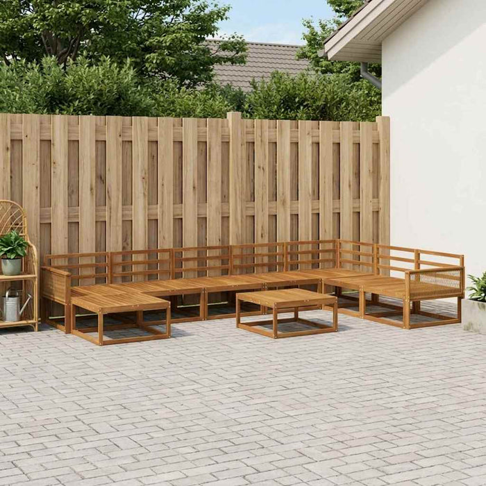 Set de canapele de exterior 9 pcs natural Lemn Solid de Acacia WALTI