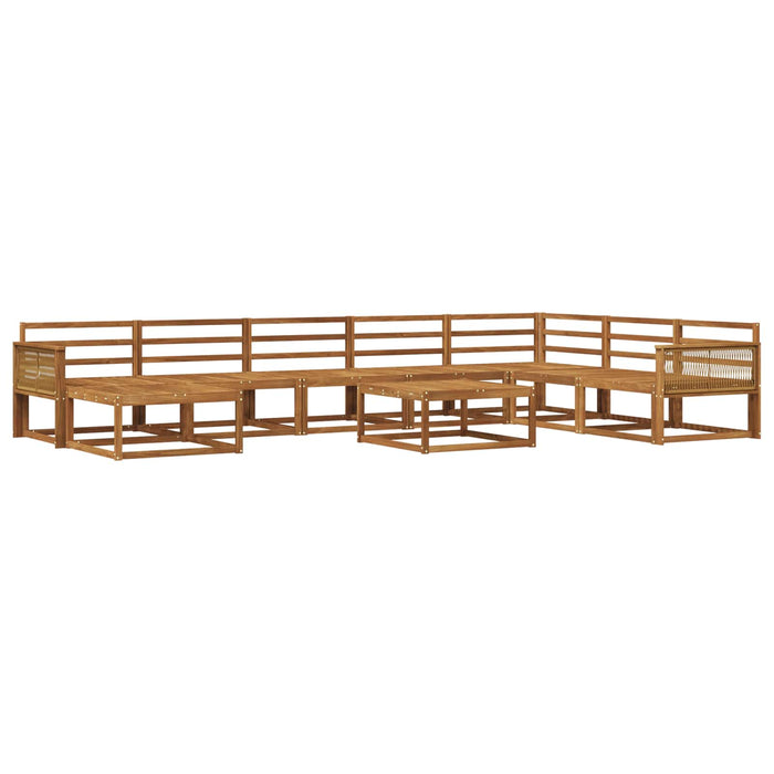 Set de canapele de exterior 9 pcs natural Lemn Solid de Acacia WALTI
