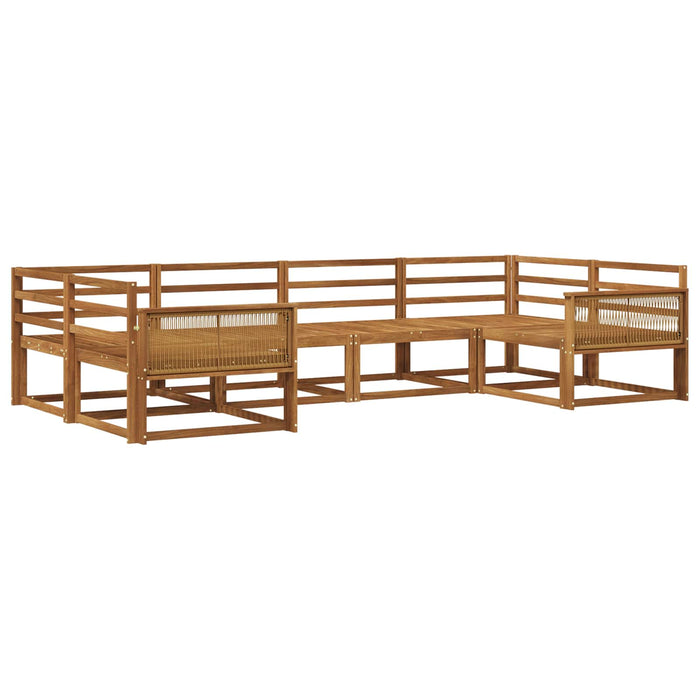 Set de canapele de exterior 6 pcs natural Lemn Solid de Acacia WALTI
