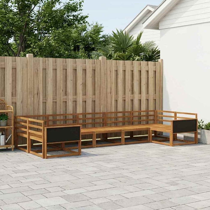 Set de canapele de exterior 7 pcs natural Lemn Solid de Acacia WALTI