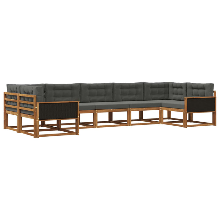 Set de canapele de exterior cu pernă 7 pcs Natural și Antracit WALTI