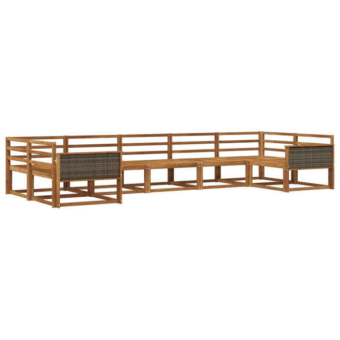 Set de canapele de exterior 7 pcs natural Lemn Solid de Acacia WALTI