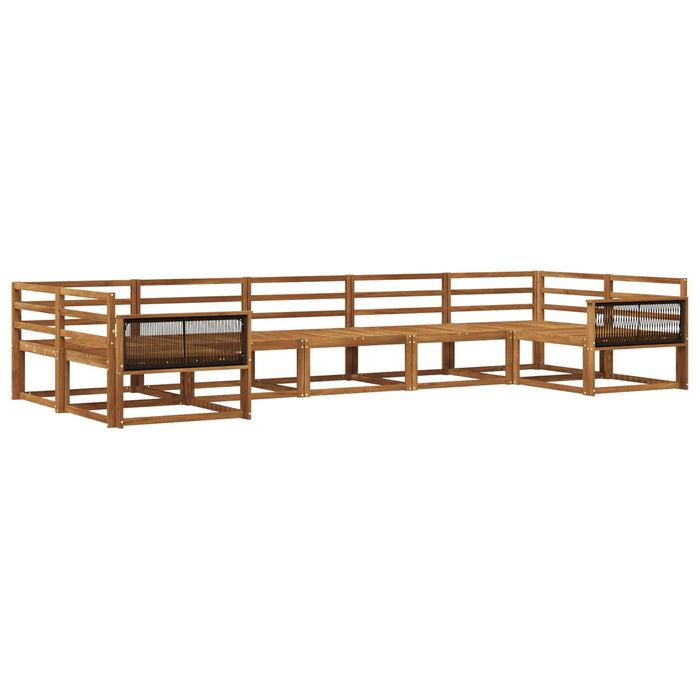Set de canapele de exterior 7 pcs natural Lemn Solid de Acacia WALTI