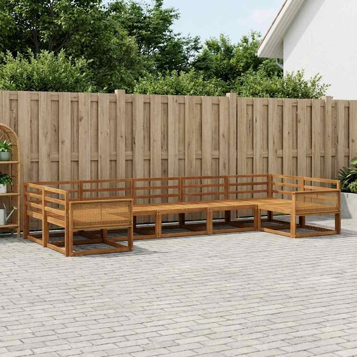 Set de canapele de exterior 7 pcs natural Lemn Solid de Acacia WALTI