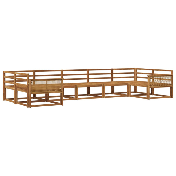 Set de canapele de exterior 7 pcs natural Lemn Solid de Acacia WALTI