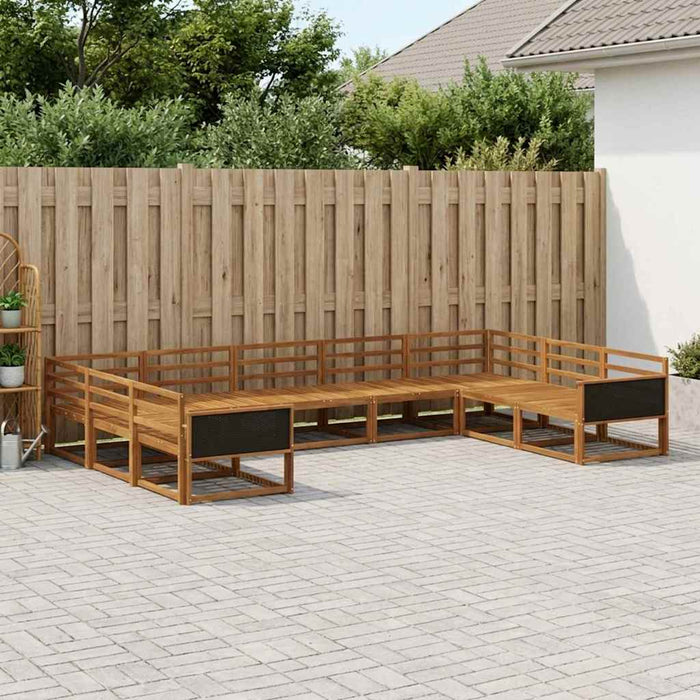 Set de canapele de exterior 9 pcs natural Lemn Solid de Acacia WALTI