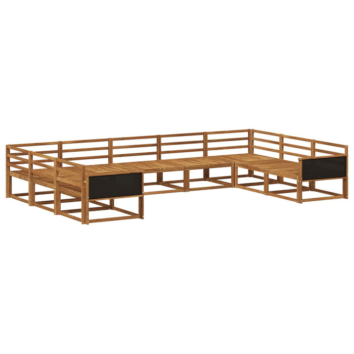 Set de canapele de exterior 9 pcs natural Lemn Solid de Acacia WALTI