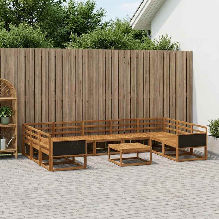 Set de canapele de exterior 10 pcs natural Lemn Solid de Acacia WALTI