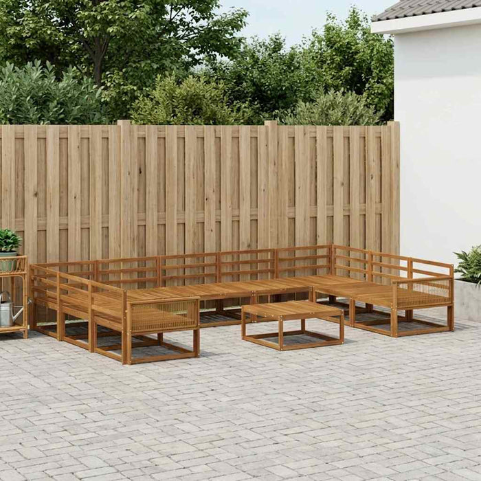 Set de canapele de exterior 10 pcs natural Lemn Solid de Acacia WALTI
