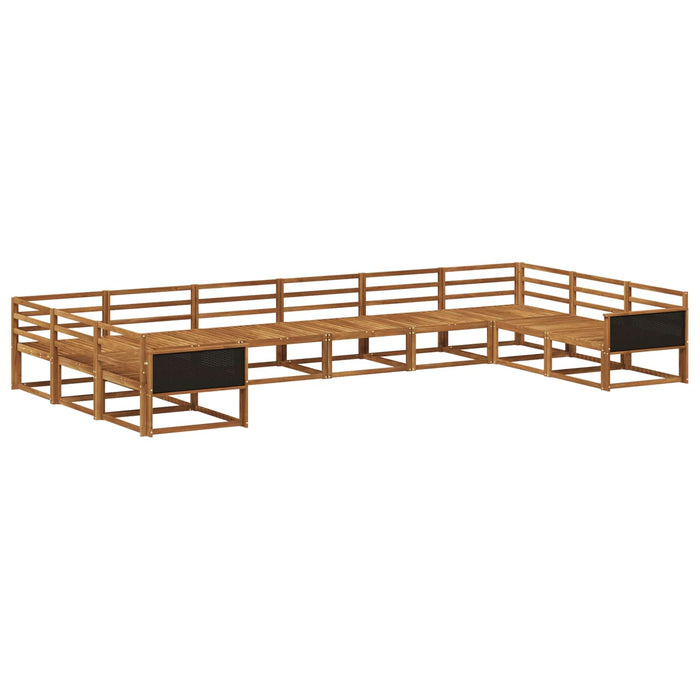 Set de canapele de exterior 10 pcs natural Lemn Solid de Acacia WALTI