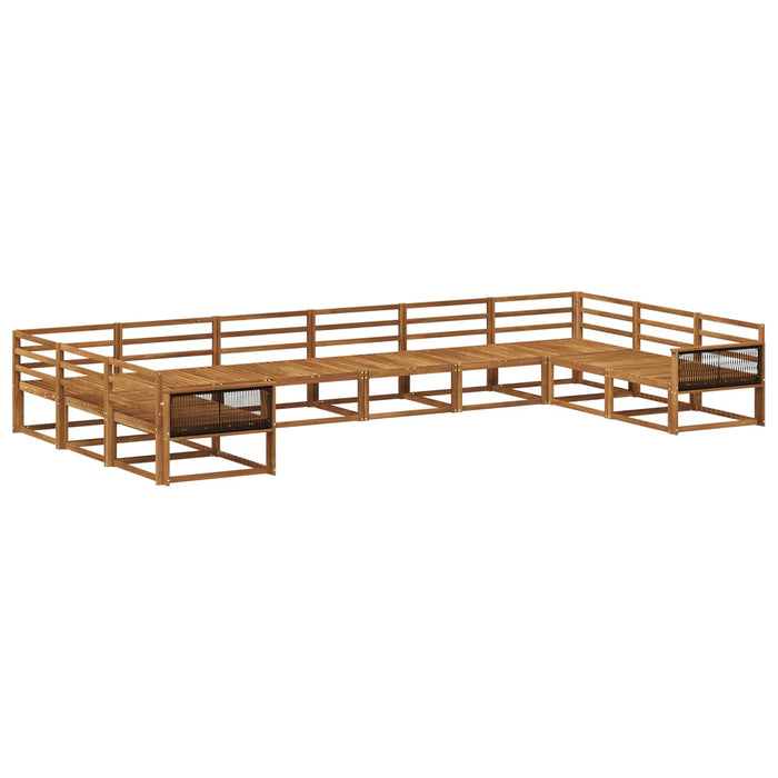 Set de canapele de exterior 10 pcs natural Lemn Solid de Acacia WALTI