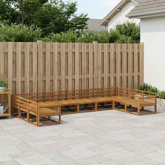 Set de canapele de exterior 10 pcs natural Lemn Solid de Acacia WALTI