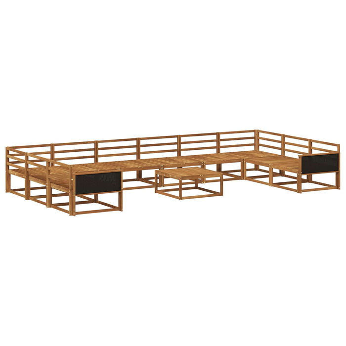 Set de canapele de exterior 11 pcs natural Lemn Solid de Acacia WALTI