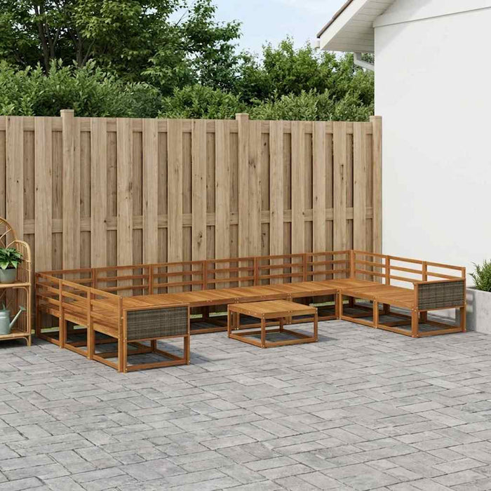Set de canapele de exterior 11 pcs natural Lemn Solid de Acacia WALTI