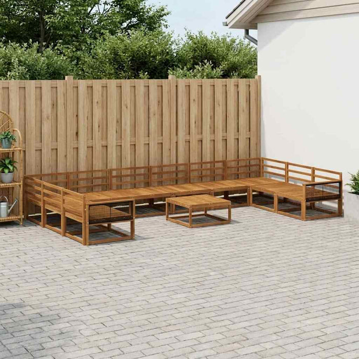 Set de canapele de exterior 11 pcs natural Lemn Solid de Acacia WALTI