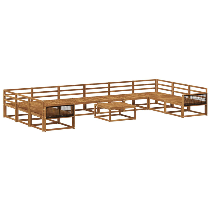 Set de canapele de exterior 11 pcs natural Lemn Solid de Acacia WALTI