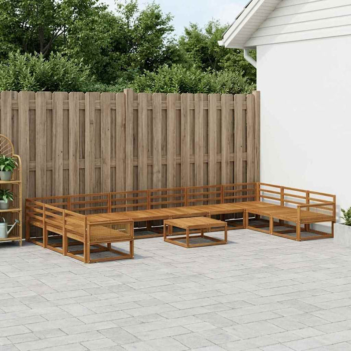 Set de canapele de exterior 11 pcs natural Lemn Solid de Acacia WALTI