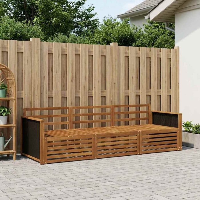 Set de canapele de exterior 3 pcs natural Lemn Solid de Acacia WALTI