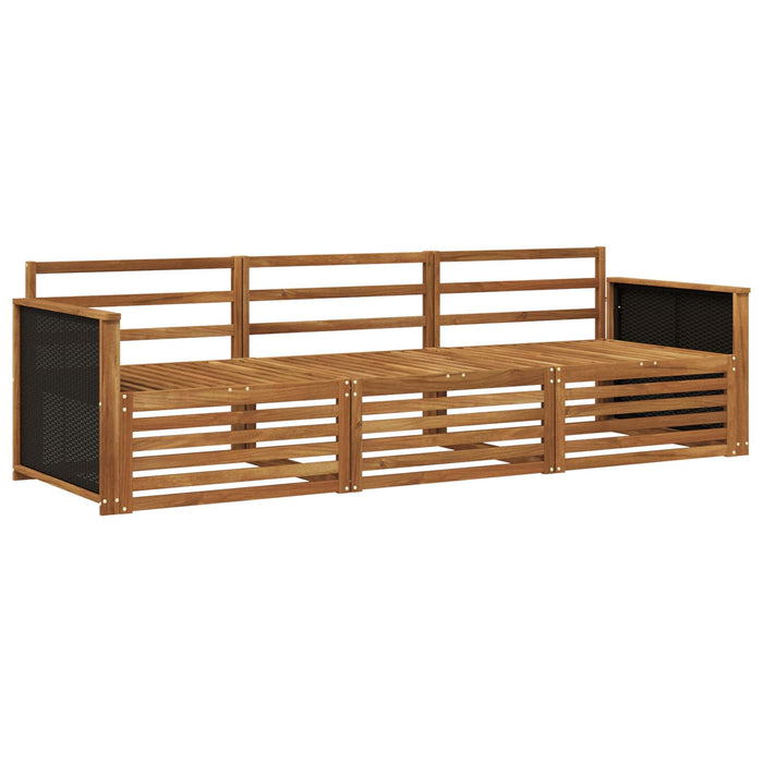 Set de canapele de exterior 3 pcs natural Lemn Solid de Acacia WALTI