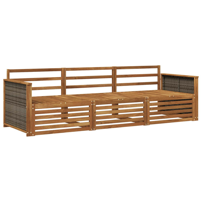 Set de canapele de exterior 3 pcs natural Lemn Solid de Acacia WALTI