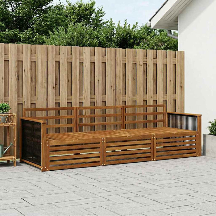 Set de canapele de exterior 3 pcs natural Lemn Solid de Acacia WALTI