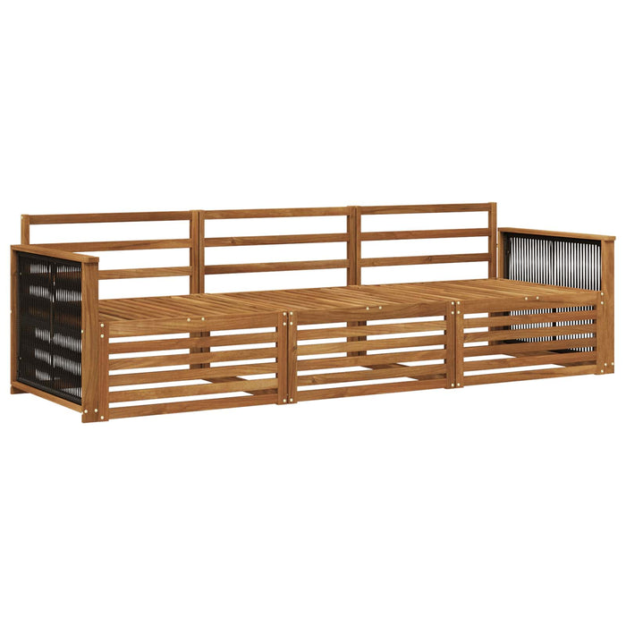 Set de canapele de exterior 3 pcs natural Lemn Solid de Acacia WALTI