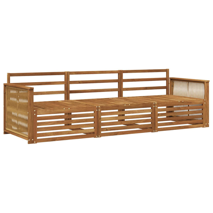 Set de canapele de exterior 3 pcs natural Lemn Solid de Acacia WALTI